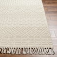 thumbnail image 4 of Hauteloom Ryne Boho Hand Woven Wool High Low Textured Area Rug - Farmhouse Moroccan Trellis Carpet for Living Room, Nursery - Handmade Zig Zag Bubble Weave - Ivory, Cream, Off White - 2'3" x 3'9", 4 of 8