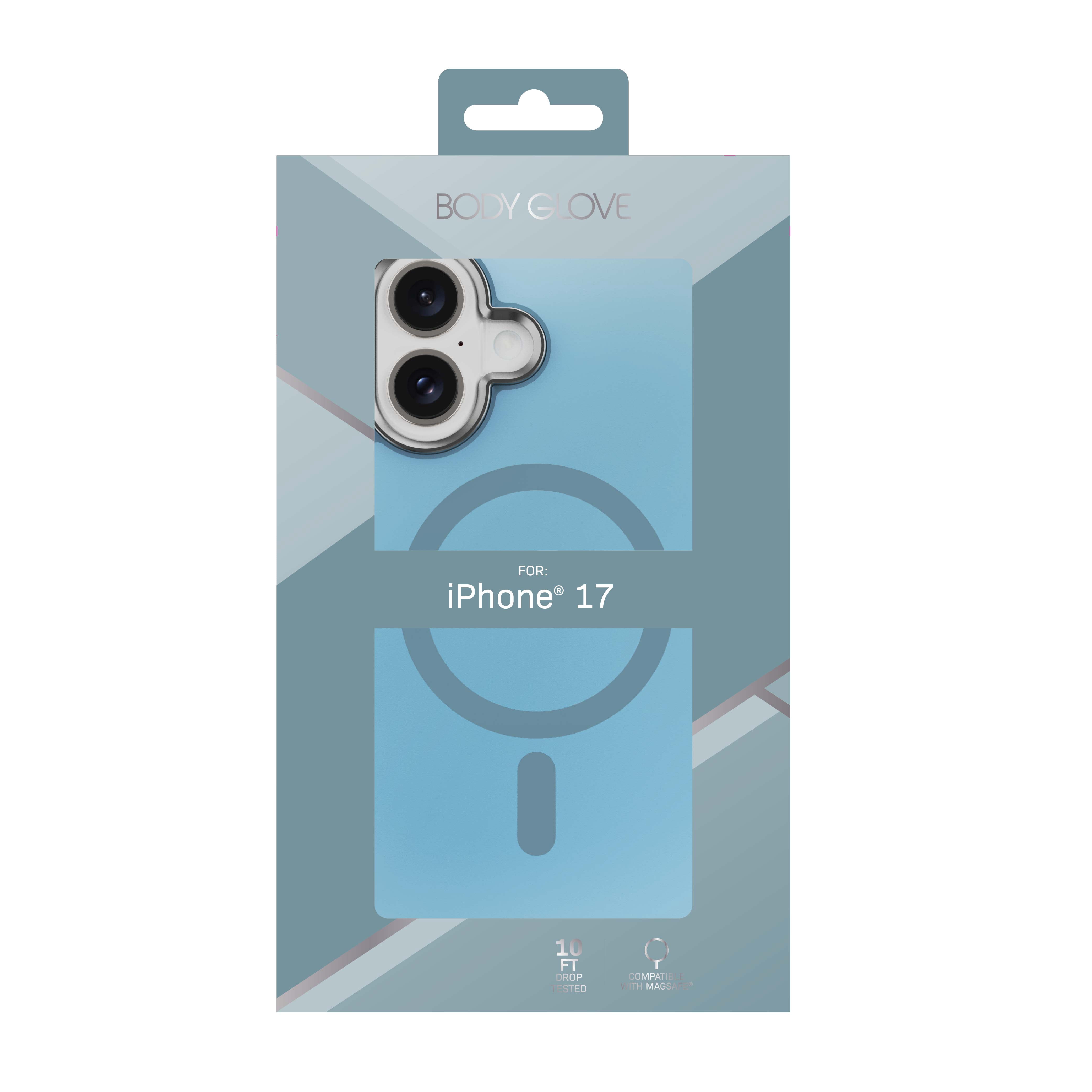 Body Glove Reflector Phone Case for iPhone 17, MagSafe Compatible - Metallic Seafoam