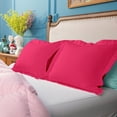 thumbnail image 5 of Ntbay 2 Pack Double Brushed Microfiber Standard Pillow Shams with 2" Flange, Wrinkle, Fade, Stain Resistant Sham, 20"x26", Magenta, 5 of 5