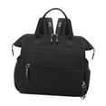 thumbnail image 3 of Viaje de pañales bolso de pañales bolsas para el hombro de gran capacidad con bolsas de múltiples bolsillos múltiples mochilas para el gimnasio al , negro, 3 of 8
