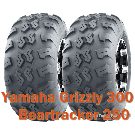 (2) 22x7-10 22x7x10 ATV front tires set Yamaha Grizzly 300 Beartracker 250