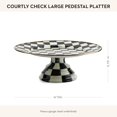 thumbnail image 4 of MACKENZIE-CHILDS Enamel Pedestal Platter, Round Cake Stand, Large, Black-and-White Courtly Check, 4 of 4