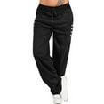 thumbnail image 1 of Hanerdun Women Straight Leg Pants Female Gym Bottoms Sports Trouser Black L, 1 of 5