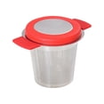 thumbnail image 4 of Colador Infusor de té, colador de té de hojas sueltas, accesorios, cesta de filtro de té de malla práctica, Infusor de té para Hotel, sala de té y Rojo, 4 of 9