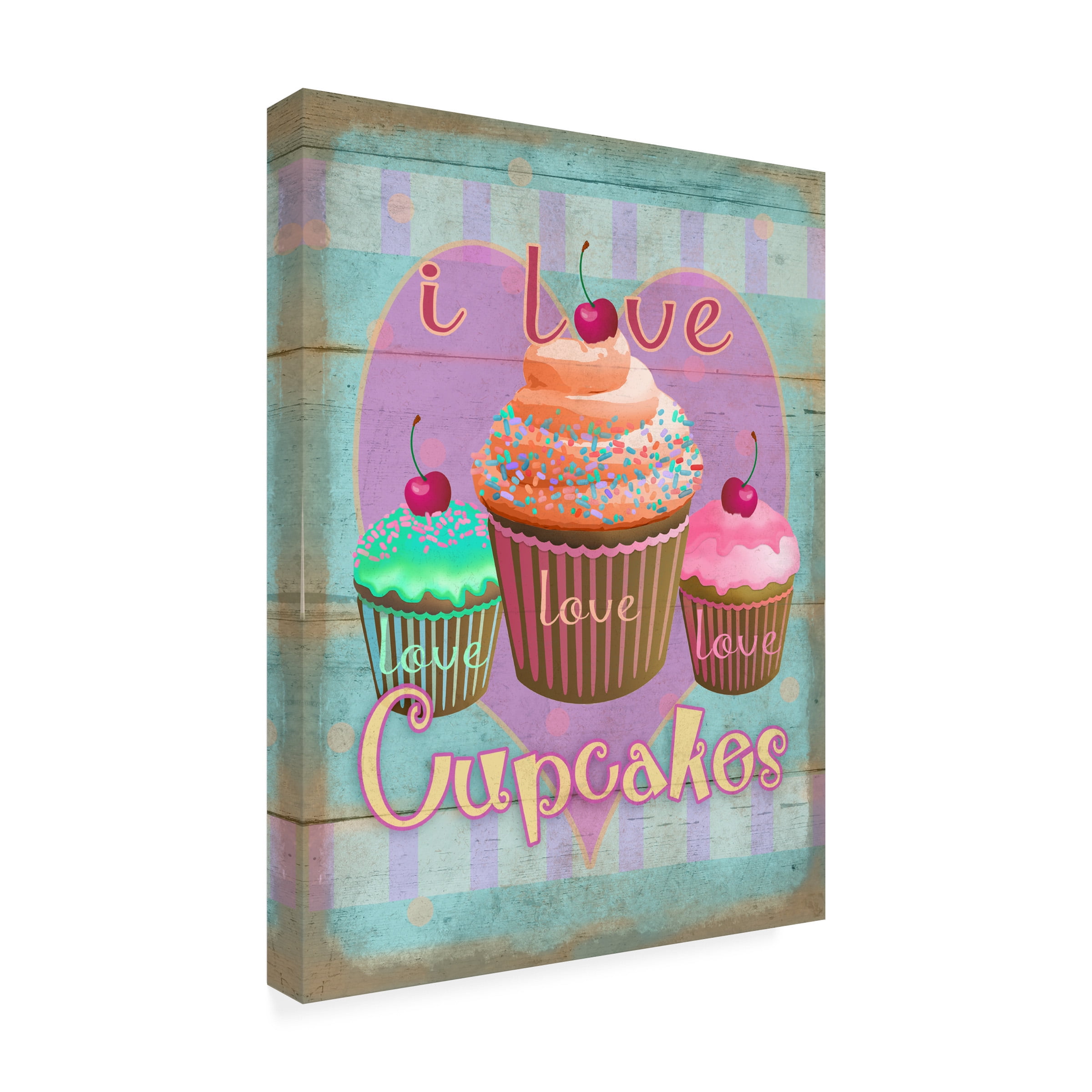 RetroPlanet 'I Love Cupcakes' Canvas Art