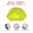 thumbnail image 5 of Balery Yellow Shower Caps, Double Layer Waterproof Shower Cap, Double Layers Reusable Shower Cap With Soft Comfortable For Long Thick Hair Soft Bath Shower Hair Caps, 5 of 9