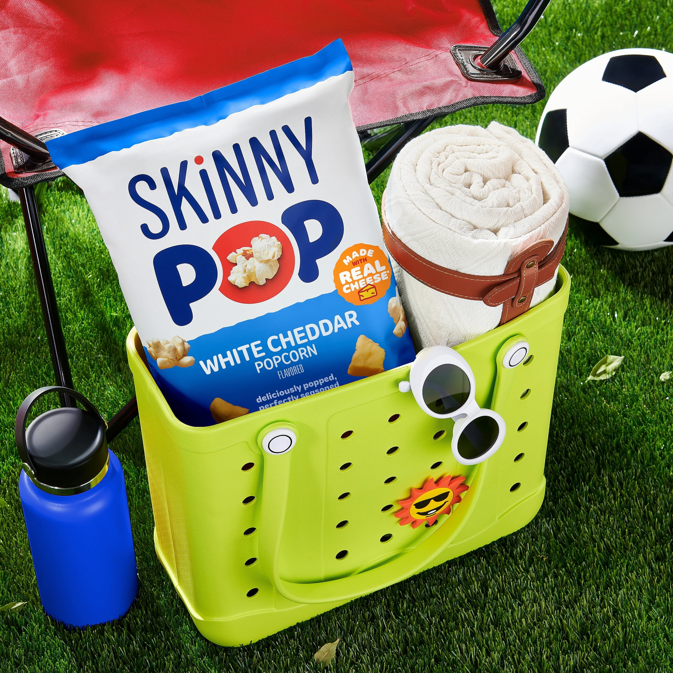 (3 pack) SKINNYPOP Gluten-Free White Cheddar Popcorn Snack, 4.4 oz Bag