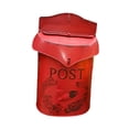 thumbnail image 2 of Buzón de pared Strade Fareast Limited buzón de correo estilo shabby chic rojo, 2 of 8