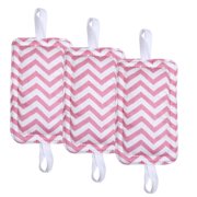 Door Silencer Door Jammer Door Closer Cushion Nursery Door Latch Cover 3 Pack for Noise Reducing Quiet Doors Baby Toddler Safety 3.25 x 5.5 Inch (Pink Chevron)