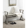 thumbnail image 6 of Kate and Laurel Travere Modern Farmhouse Entryway Wood Bench for Rustic Home Dcor, 43x15x26, Gray, 6 of 7