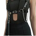 thumbnail image 3 of Waist Belt Leg Harness Cage Leg Cage Waist Belt Women Leather Waist Leg Cage Leg Harness Cage Waist Belt Women Waist Belt Leg Harness Cage PU Leather Waist Leg Cage Metal Buckle ANGGREK AH3666, 3 of 8