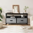 thumbnail image 5 of Acekid 50 Inch TV Stand - Dresser Entertainment Center with 2 Drawers & Storage, Modern Media Console Table for Living Room/Bedroom, Black Tabletop + Grey Drawers, 5 of 8