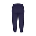 thumbnail image 6 of Aobny Women Work Pants Yoga Blue Track Pants Joggers High Waisted Cropped Cuffed Baggy Womens Pants Dressy Casual,L, 6 of 7