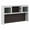 Storm Gray and White, variant on Pemberly Row 60W Desk Hutch in Platinum Gray - Engineered Wood