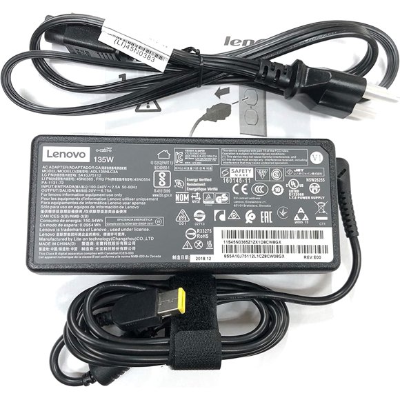 Adaptador AC Lenovo 135 W 20 V 6,75 A para portátil Thinkpad W540