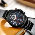 thumbnail image 4 of Curren 8275 Men's Steel Belt Fake Three-Eye Sports Watch Men's Watch Fashion Casual Watch, 4 of 5