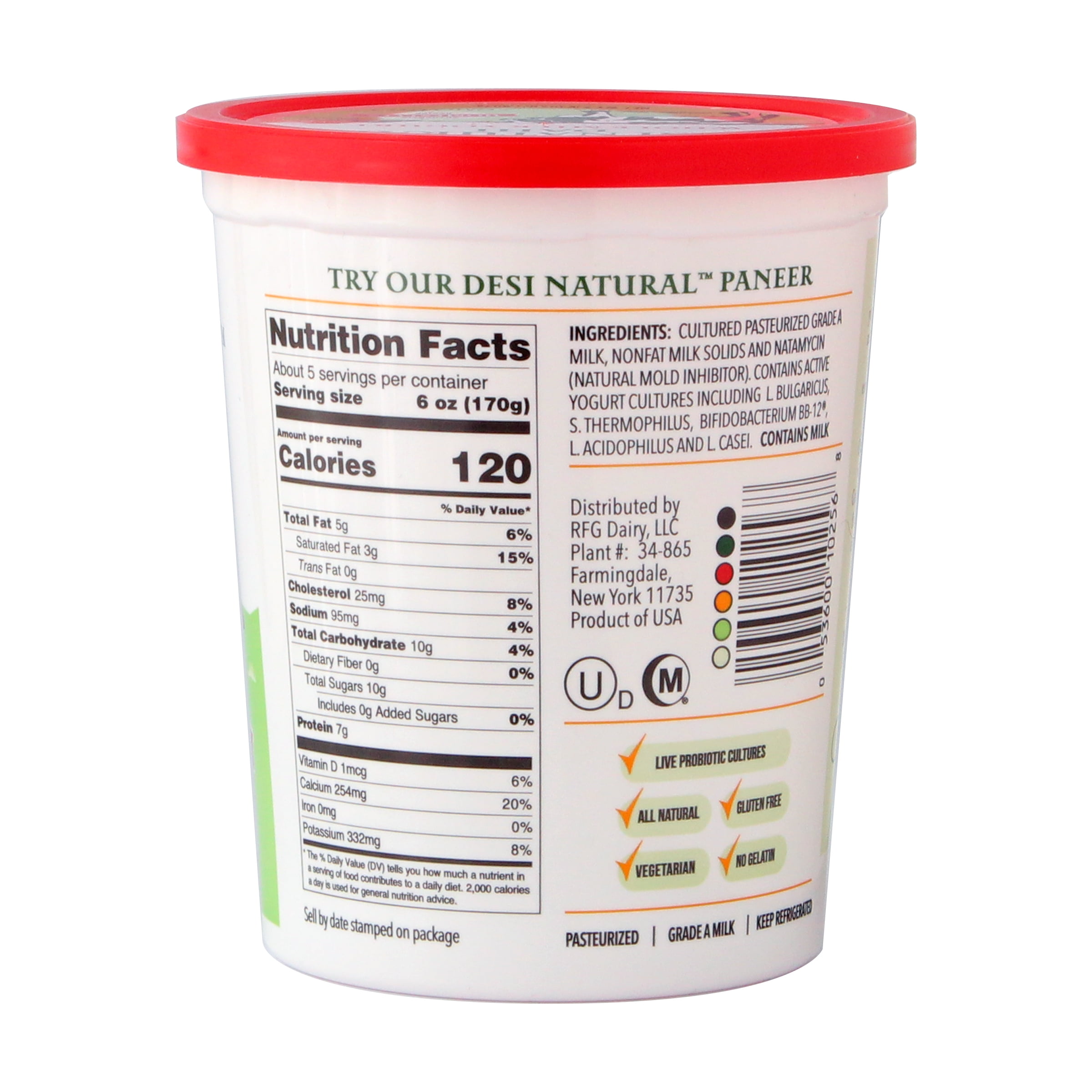 Desi Fresh Foods Dahi Whole Milk Plain Yogurt, 32 oz, 1 Count