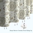 thumbnail image 6 of Beige Sun Moon Cloud Star Pattern Shower Curtain 72"x84" ,Bathroom Decorative Shower Curtains Set with 12 Hooks,Modern Waterproof Washable Shower Curtain, 6 of 6