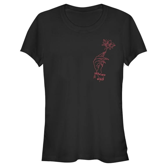 Junior's Maleficent: Mistress of All Evil Wild Flower Graphic Tee Black Small