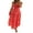 Watermelon Red, variant on Suagox Women Summer Casual Long Dress Solid Color Tie-Up Sleeveless Backless Dress Fashion Party Sling Dress