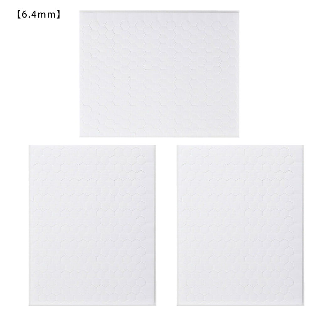 3 Sheets Double Side Foam Tape Hexagon Foam Pad Scrapbooking Craft Accessory, 720pcs, 6.4mm