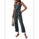 thumbnail image 2 of Elegantes de Verano para Mujer, Sin Mangas, con Cuello en U, Informales, de Pierna y Pantalones Largos 2025, Gris Oscuro, Talla M, 2 of 9