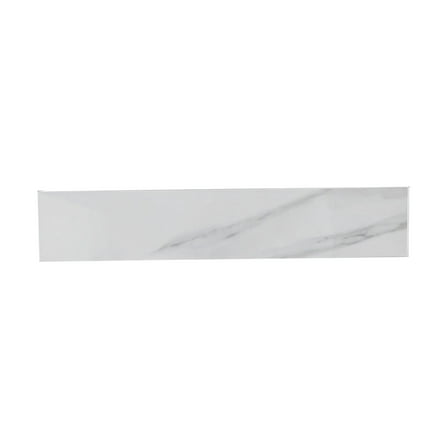 Carrara White Sidesplash for Bathroom Vanity Top - 22x4 Inch, 4" Backsplash, Sintered Stone, Veined Finish - Modern Bathroom Upgrade White Marble   American Design