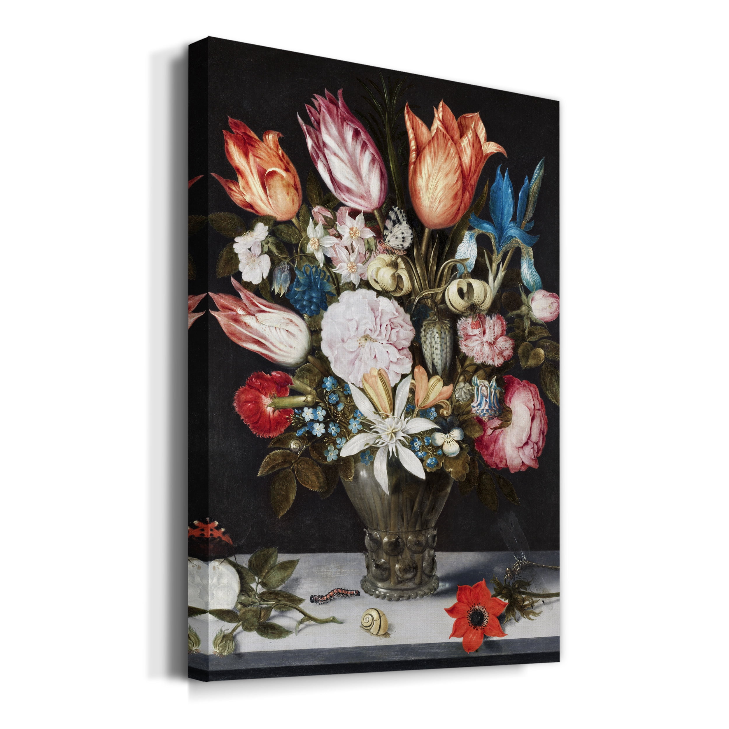 Flowers in a Glass Premium Gallery Wrapped Canvas - Ready to Hang - 8 x 12