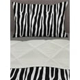 thumbnail image 3 of Zebra Print Comforter & Sham Bedding Set, Simplistic Exotic Savanna Animal Skin Pattern Deco Illustration, 3 pcs Duvet Set Microfiber Filling Quilt, 5 Sizes, Charcoal Grey and White, by Ambesonne, 3 of 4