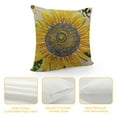 thumbnail image 4 of ONETECH Pillow Covers Summer Sunflower Bee Farmhouse Square Pillow Cases Yellow Cushion Cover for Outdoor Front Porch Patio Sofa Couch, 4 of 5