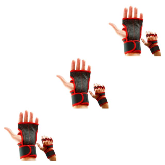 Destyer 2x Stay Comfortable And Stylish With Lightweight Fitness Gloves Multifunctional Red M 3Set