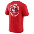 thumbnail image 3 of Men's Fanatics MTO Label Heather Texas Orange Wisconsin Badgers Old-School Bold Tri-Blend T-Shirt, 3 of 3