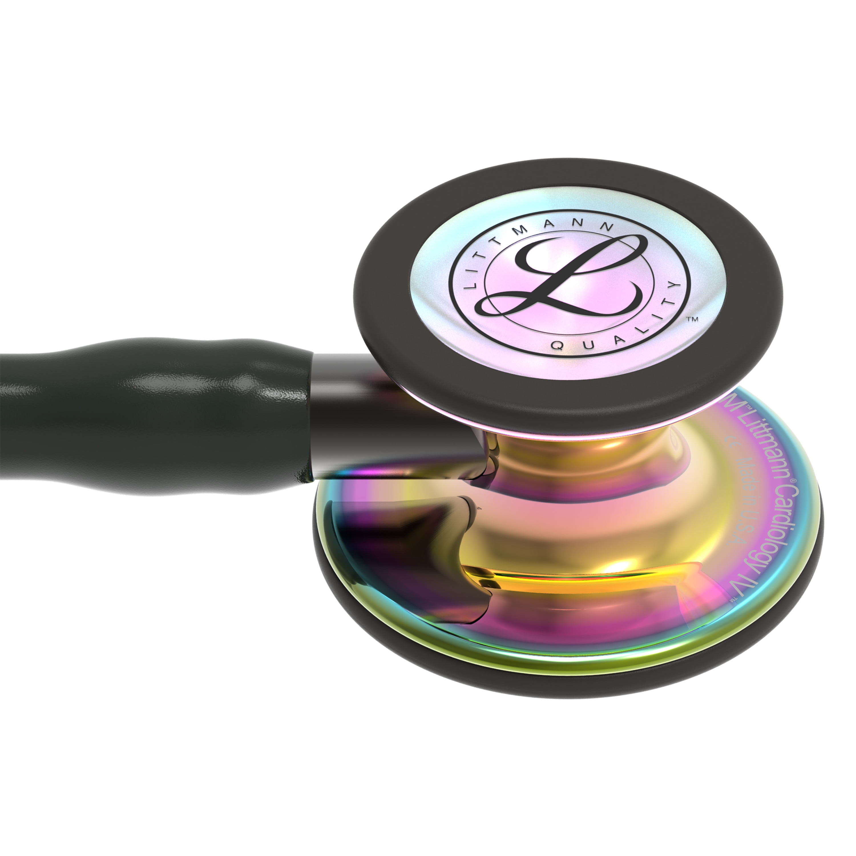 (2 pack) 3M Littmann Cardiology IV Diagnostic Stethoscope, 6240, Stainless Steel High Polish Rainbow-Finish Chestpiece, 27" Black Tube, Smoke Stem