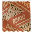 thumbnail image 3 of Ambesonne Bingo Shower Curtain, Graphic Game Cards Pile, 69"Wx70"L, Burnt Orange Sand Brown, 3 of 3