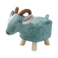 thumbnail image 2 of Footrest Ottoman Cartoon Animal Footstool for Bedroom, Guest Room, Playroom blue sheep, 2 of 8