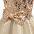thumbnail image 6 of Odeerbi Toddler Girls Princess Dresses Party Gowns Lace Evening Dress Mesh Formal Dress Round Neck Sleeveless Dress Khaki, 6 of 6
