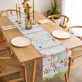 thumbnail image 3 of Groundhog Day Table Runner - 48 Inch Long Colorful Ribbon Spring Vintage Cotton and Linen Blended Dress Scarves Farmhouse Table Runner for Kitchen Dining, Coffee Table, 13" x 48", 3 of 8