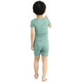 thumbnail image 5 of IFNWSV Ensembles d'Été pour Garçons Enfants T-shirt à Col Rond à Manches Courtes de Couleur Unie Ensemble de Shorts Taille Basse 2 Ans, 5 of 5