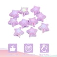 thumbnail image 3 of 10Pcs Star Shaped Beads, 12x19mm Lovely Acrylic Star Bulk Beads for Bracelet Earring Necklace Craft Making (Purple), 3 of 6