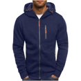 thumbnail image 1 of ORUYROP Sweat à Capuche Zippé pour Hommes, Mode Automne/hiver 2023, Veste Décontractée à Manches Longues, 1 of 5