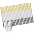 thumbnail image 2 of Area Rug 2x3ft Herringbone Pattern Carpets Indoor Floor Area Mat Doormat Entrance Mat Rugs for Entry Living Room Dining Room Kitchen Bedroom, Vintage Yellow Ombre Grey Sofa Throw Carpet, 2 of 9