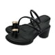 thumbnail image 1 of Sandalias con Anillo para el Dedo, Zapatillas de tacón Alto con Suela de Goma Antideslizante y Estilo Vintage para el Trabajo, Viajes en casa, Citas, Verano, Negro 38, 1 of 8