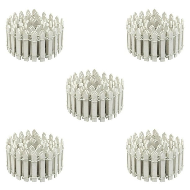 Mini decoraciones de Valla Billuyoard Accesorio de barrera de balcón decorativo para jardín Blanco Type2 NO2