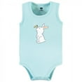 thumbnail image 3 of Hudson Baby Unisex Baby Cotton Sleeveless Bodysuits, Bunny And Bee, 3-6 Months, 3 of 7