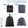 thumbnail image 2 of 2 bolsas para ropa sucia JHX 【actualizadas】 con asas y mosquetón de aluminio, bolsa de ropa plegable para viajes, campamento, fitness y estudiantes (negro y gris) 24 pulgadas de largo x 21 pulgadas de, 2 of 5