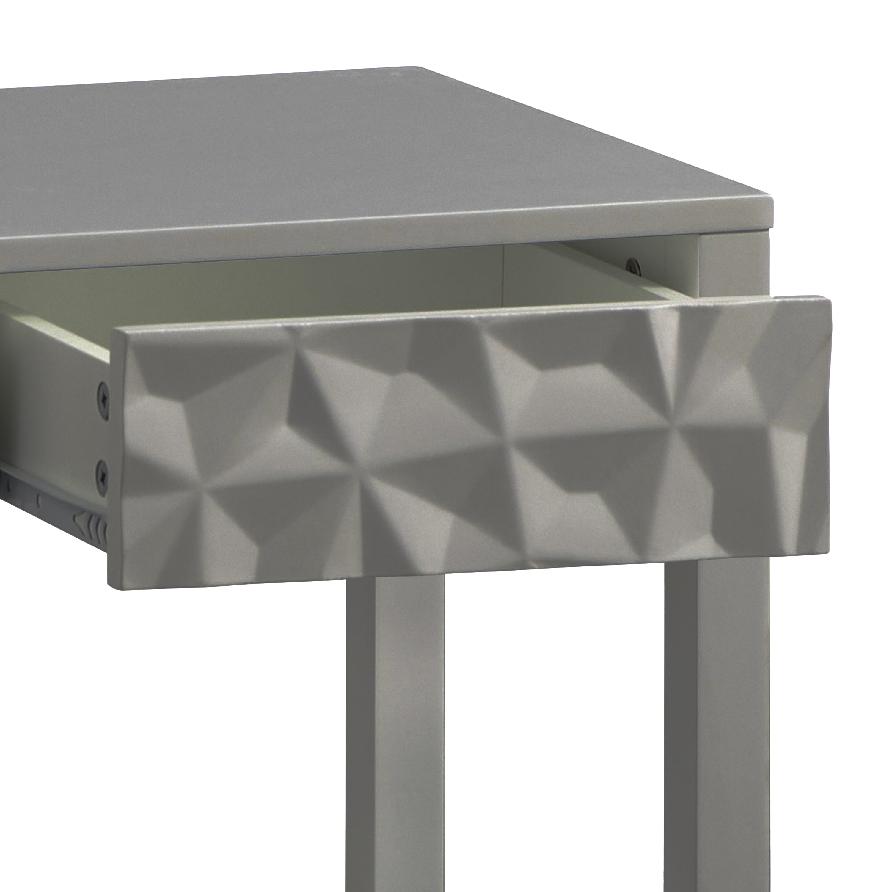 TMS Reggio End Table, Charcoal Gray