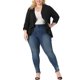 thumbnail image 2 of Cárdigan Plus Size Agnes Orinda para Mujeres, Suave, de Manga 3/4, Abierto, Corto, Shrug, Bolero, Cárdigans, Chaqueta 2X Negro, 2 of 6