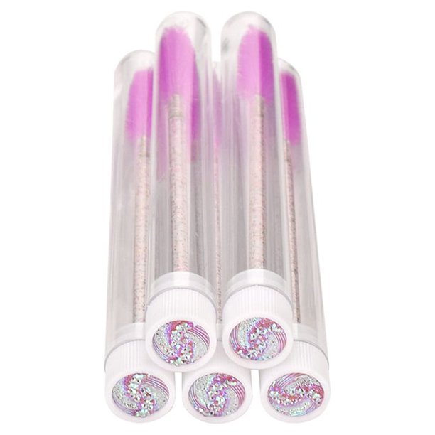 Vogacara 5 piezas de cepillo de pestañas de un solo con varilla de cristal cepillos de mujer antideslizante rizador de pestañas lavable herramienta Protección de la piel tipo 4 Vogacara CE014515-04