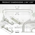 thumbnail image 5 of Meriville Double Wrap Around Blackout Curtain Rod Set - 1-inch Diameter Front Rod and 5/8-inch Diameter Back Rod, 84-120 Inch Adjustable, Pewter Finish, 5 of 17