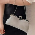 thumbnail image 5 of Evening Bag Woman Clutch Shiny Party Bag Versatile Handmade Bag Shoulder Satchel Bag, Bridal Prom Wedding Handbag/Silver, 5 of 8